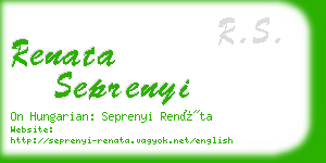 renata seprenyi business card